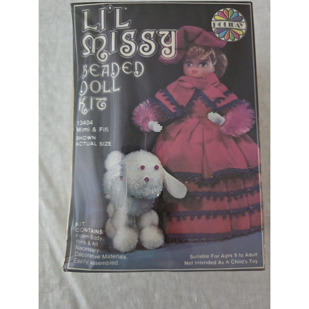 Holiday LI'L Missy Beaded Doll Kit Mimi & Fifi 13404 Dog Doll NEW